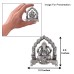 Shree Ganesh Pure Silver Statue - Size: 2.25 x 2.2 x 1.2 inches