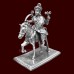 Khandoba Idol in Pure Silver - Size: 2 inches