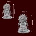 Khatu Shyam Ji Silver Idol - Size: 3 to 4 inches