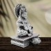 Lord Kubera Small Murti in Silver - Size: 2 to 5 Inches