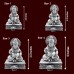 Lord Kubera Small Murti in Silver - Size: 2 to 5 Inches