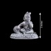 Laddu Gopal Krishna Eating Makhan Statue in Silver - 2 Inch