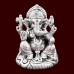 Maha Ganpati Sculpture Statue in 999 Pure Silver - Size: 2.4 x 2 x 1.75 inches