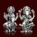 Mahalakshmi Ganpati 925 Pure Silver Statue- Size: 2 x 1.2 x 1 inches