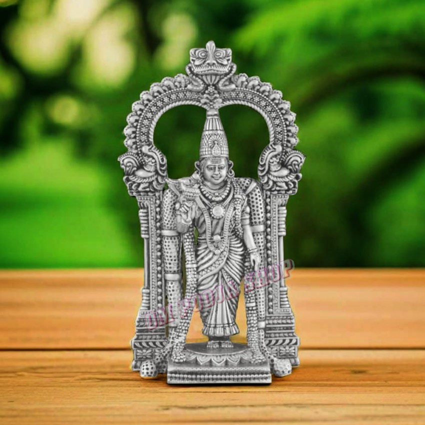 Meenakshi Amman Idol in Sterling Silver - Size: 1.5 to 6 inches