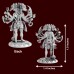 Panch Mukhi Hanuman with Standing Posture Idol in 925 Silver - 1.9 inch & 2.5 inch