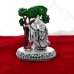 Radha Krishna with Standing Murti in 925 Silver - 2 inch