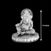 Lord Siddhivinayak Sitting Sterling Silver Idol - 2 Inch