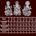 Lakshmi Ganpati Saraswati 925 Silver Idol- Size: 2 to 6 inches