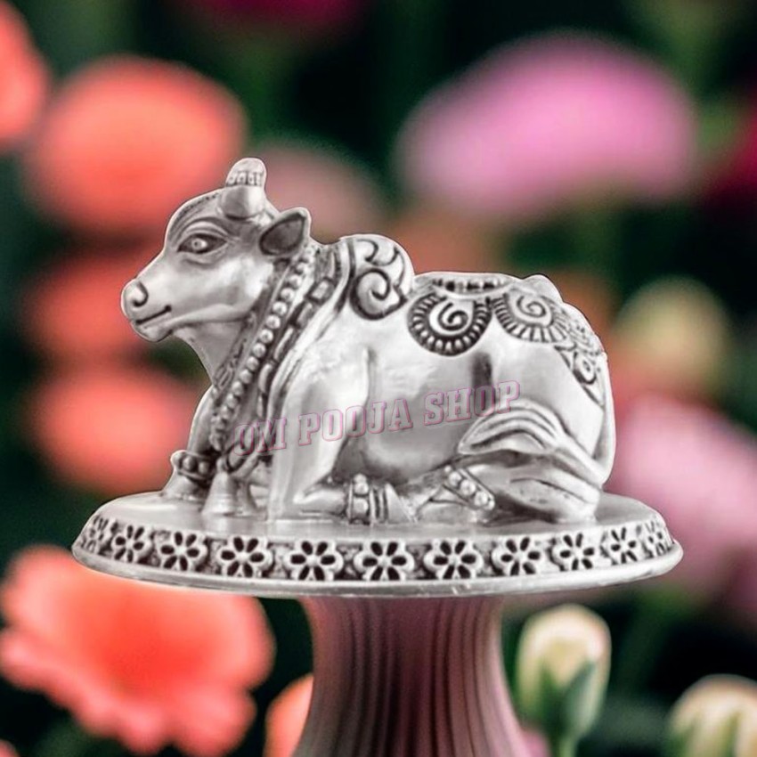 Silver Nandi Idol - 1 to 2.5 Inch