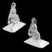 Baby Krishna Laddu Gopal Small Murti in Silver - Size: 3x2.9x1.8 cm