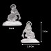 Baby Krishna Laddu Gopal Small Murti in Silver - Size: 3x2.9x1.8 cm