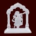 Shrinathji Idol with Temple in Pure Silver Size: 1.75x1.6x0.6 inch