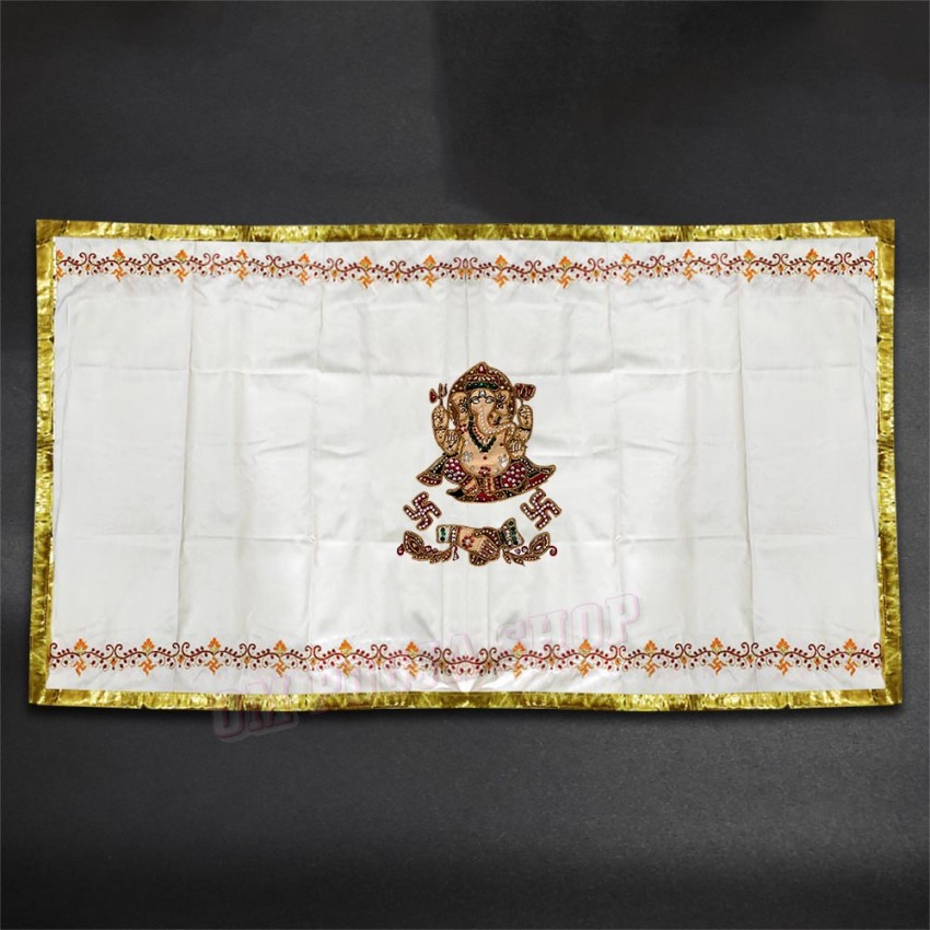 Shubh Vivah Ganesh Embroidery Antarpat Wedding Cloth