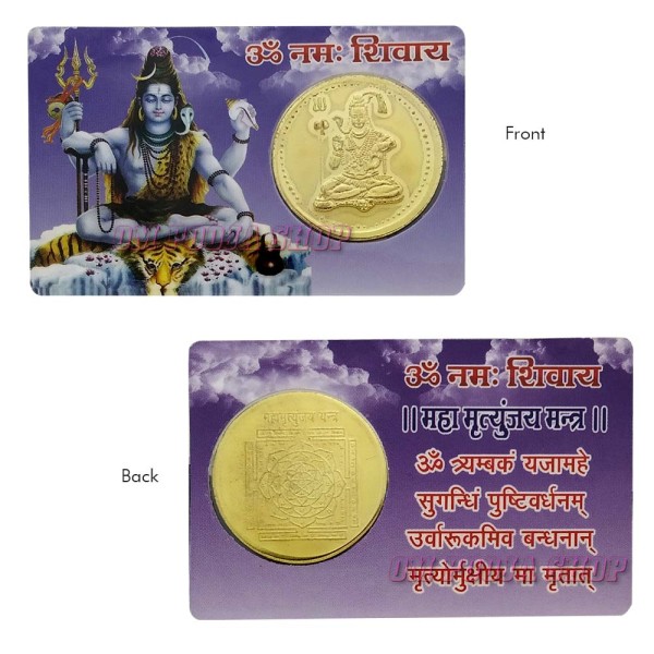 Goddess Ambaji Mata Copper Coin – A3124-01 - SriVanaja Puja Store