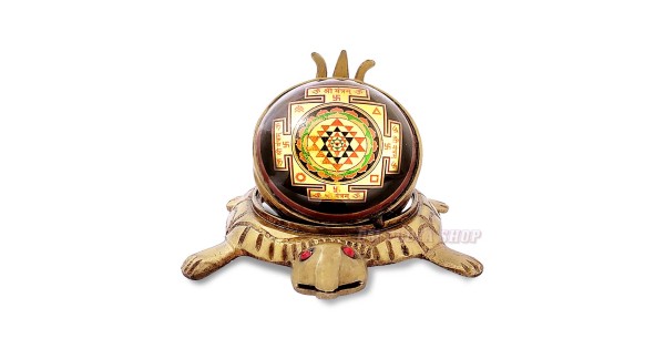 Tortoise Shree Yantra in Brass For Home & Office Decor